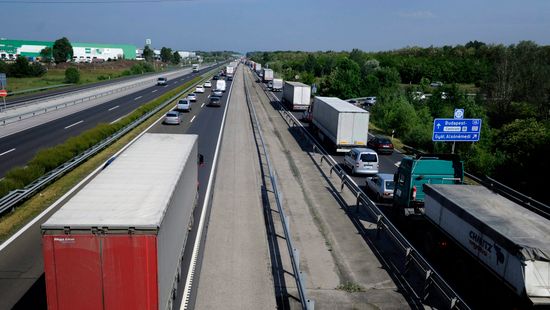 A Balkán felé tart a kamionok többsége