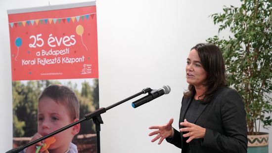 Novák Katalin: A kormány a jövőben is folytatja a kora gyermekkori intervencióval kapcsolatos fejlesztéseket