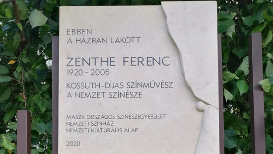 Emléktáblát avattak Zenthe Ferenc lakóháza előtt