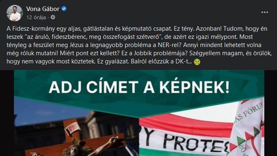 Vona Gábor is szégyelli a Jobbik legújabb húzását