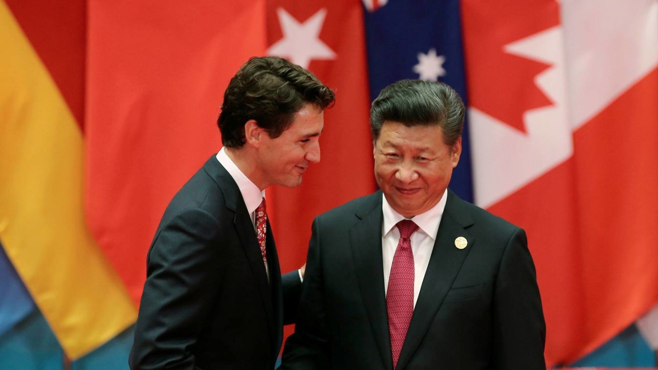 FILE PHOTO: Chinese President Xi Jinping shakes hands with Canadian Prime Minister Justin Trudeau during the G20 Summit in Hangzhou