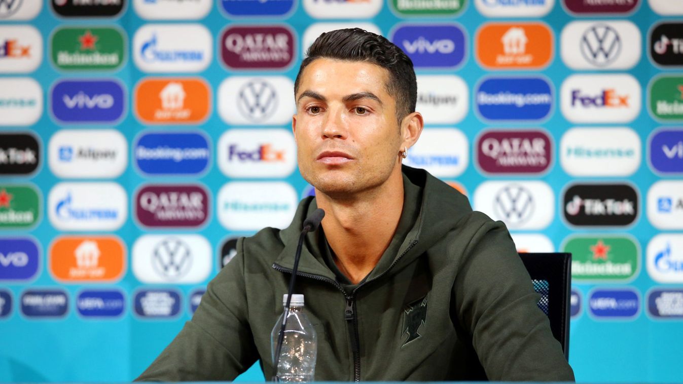 IMAGEN DE ARCHIVO. Cristiano Ronaldo durante una conferencia de prensa por la Euro 2020, en el Puskas Arena, Budapest, Hungría