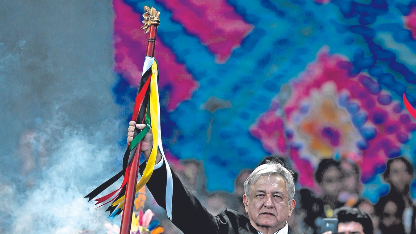 Mexico’s President Andres Manuel Lopez Obrador at AMLO Fest at Zocalo square in Mexico City