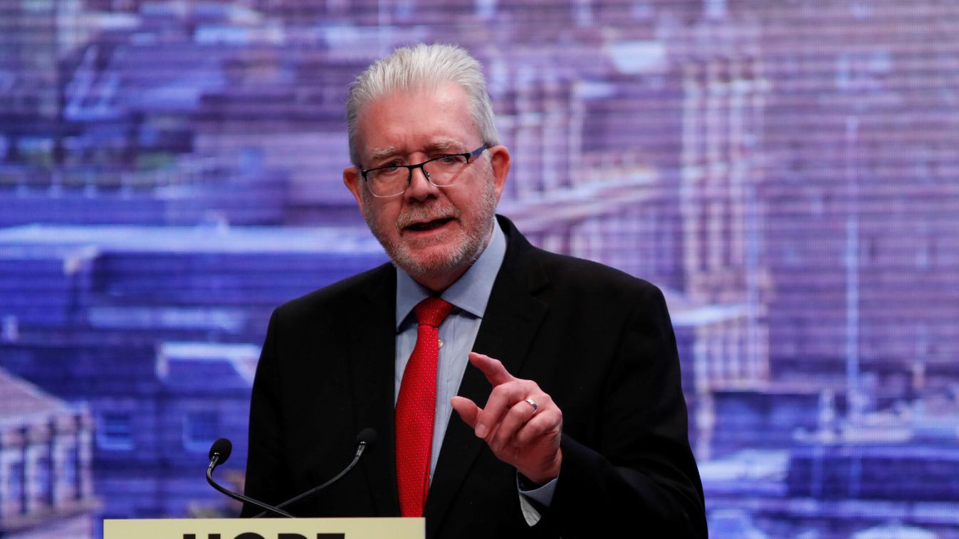Scotland's Brexit Secretary Michael Russell MSP speaks at the Scottish National Party (SNP) conference in Edinburgh, Scotland