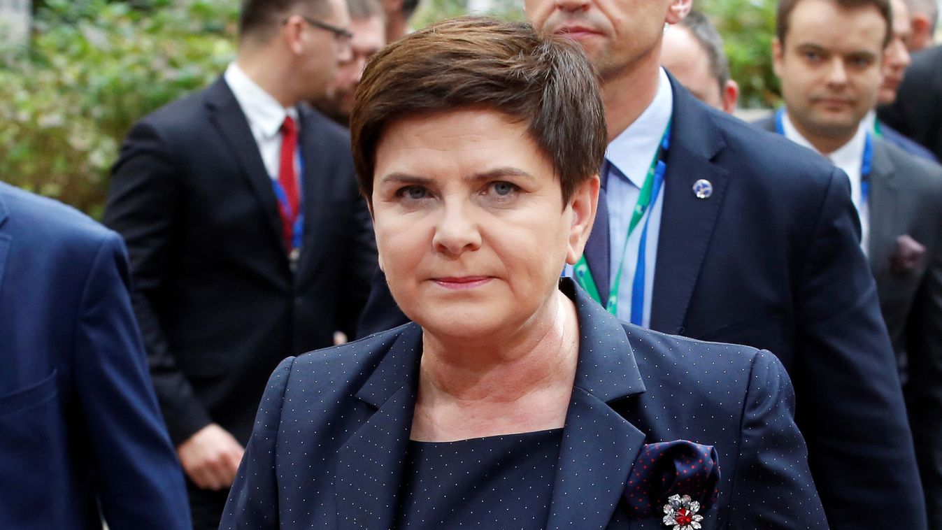 Poland's Prime Minister Beata Szydlo arrives at the EU summit meeting in Brussels