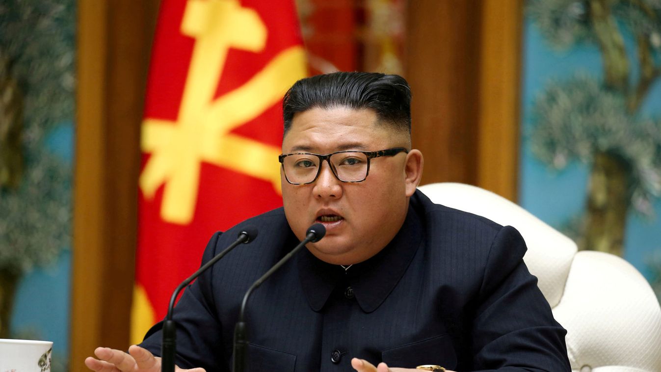 FILE PHOTO: North Korean leader Kim Jong Un takes part in a meeting of the Political Bureau of the Central Committee of the Workers' Party of Korea