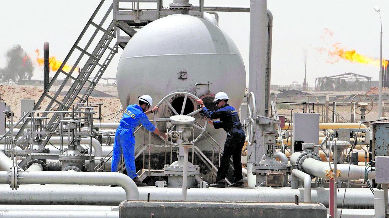Az amerikai olajtársaság mérnökei az iraki Bászrában