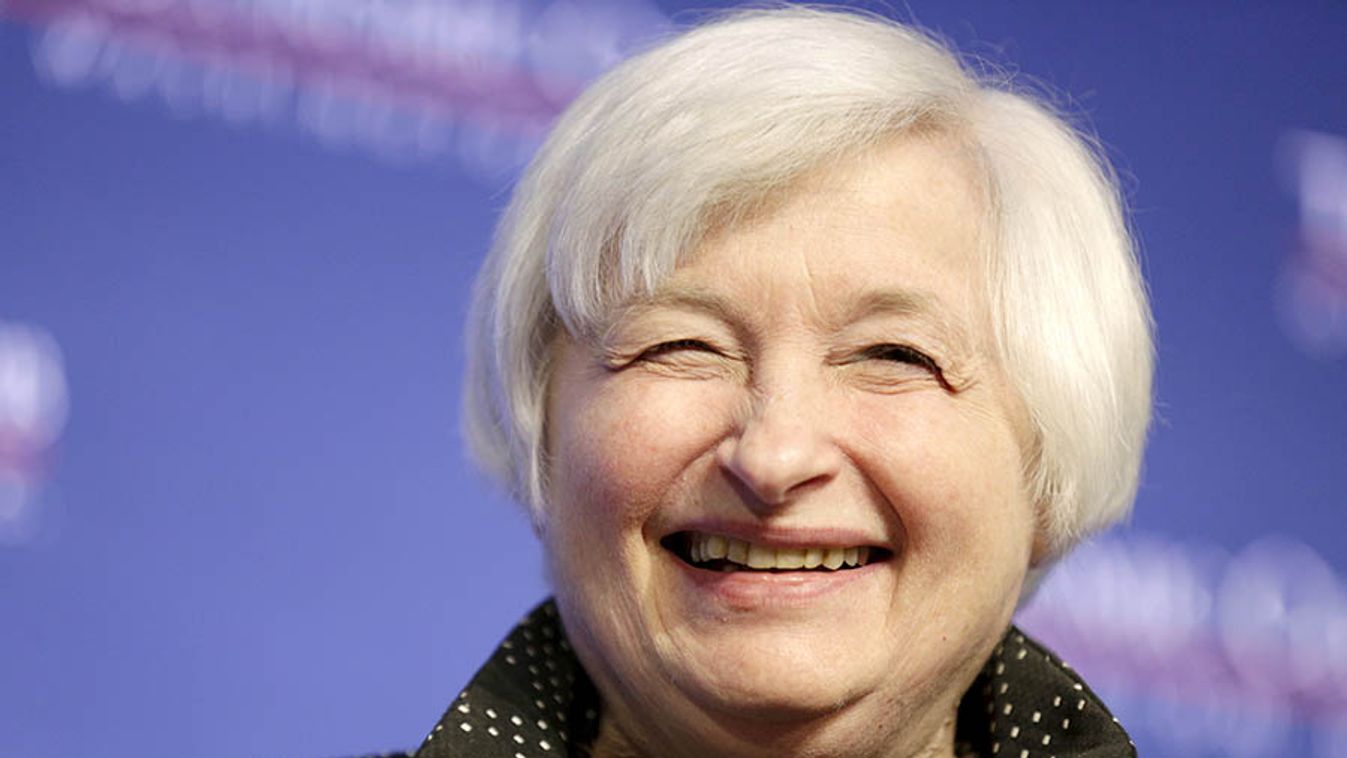 Federal Reserve Chairman Janet Yellen smiles at an event hosted by the Economic Club of Washington