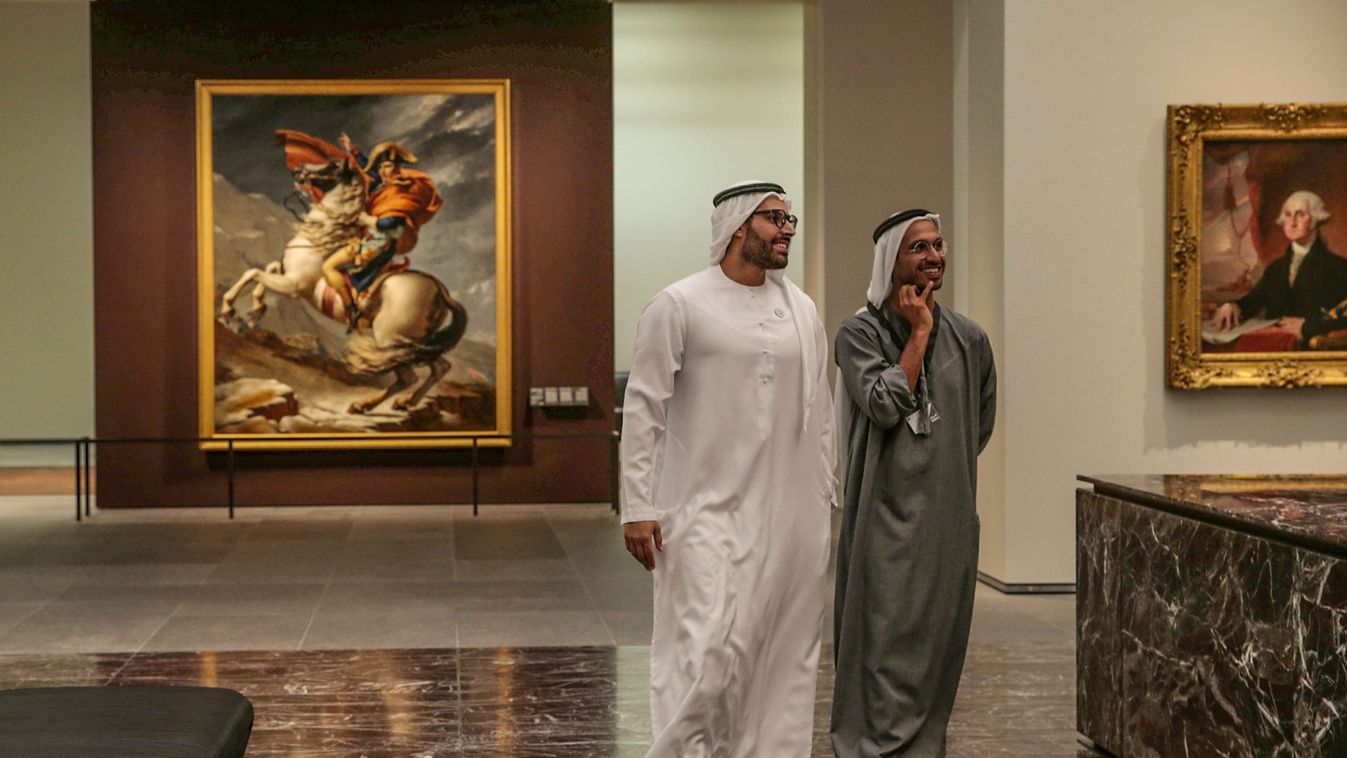 Mohamed Khalifa Al Mubarak, Chairman of Abu Dhabi Tourism and Culture Authority, visits the Louvre Abu Dhabi Museum in Abu Dhabi