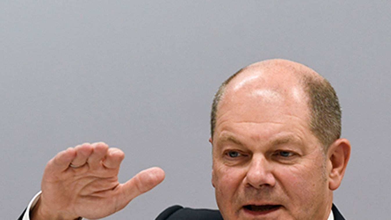 German Finance Minister Scholz speaks during an interview with Reuters in Berlin