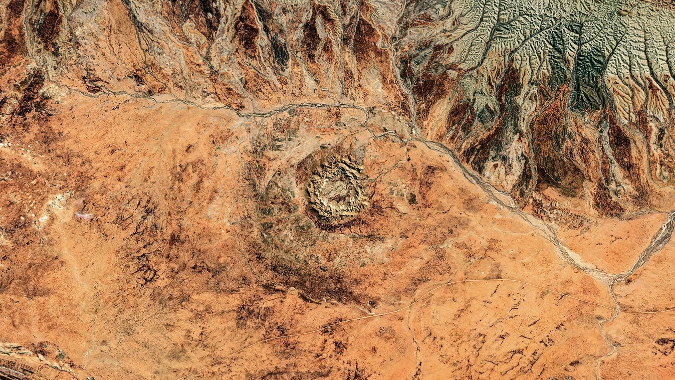 A satellite view of Gosses Bluff Crater