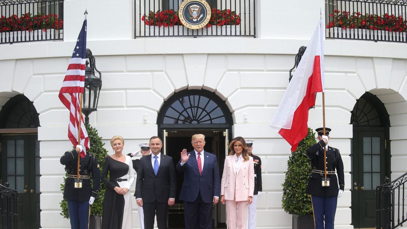 U.S. President Trump welcomes Poland's President Duda at the White House in Washington