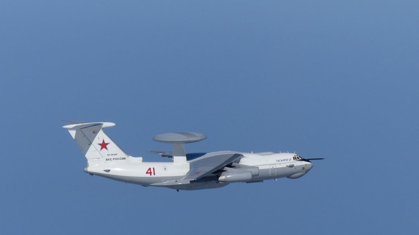 Russian A-50 military aircraft flies near the disputed islands called Takeshima in Japan and Dokdo in South Korea