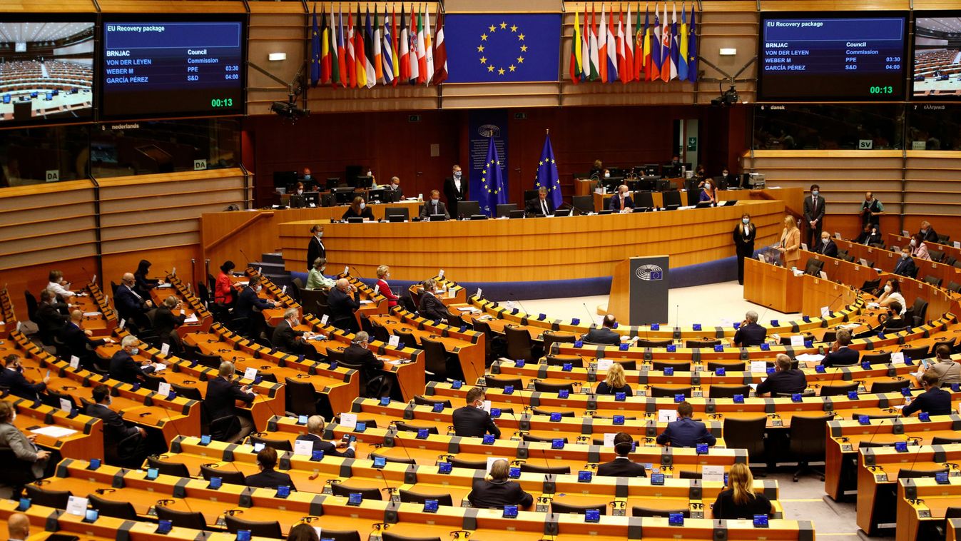 Plenary session of the European Parliament on a new proposal for the EU's joint 2021-27 budget and an accompanying Recovery Instrument to kickstart economic activity in the bloc ravaged by the coronavirus disease (COVID-19) outbreak, in Brussels