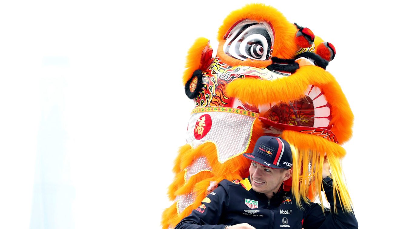Red Bull driver Max Verstappen attends a promotional event ahead of Chinese Grand Prix in Shanghai