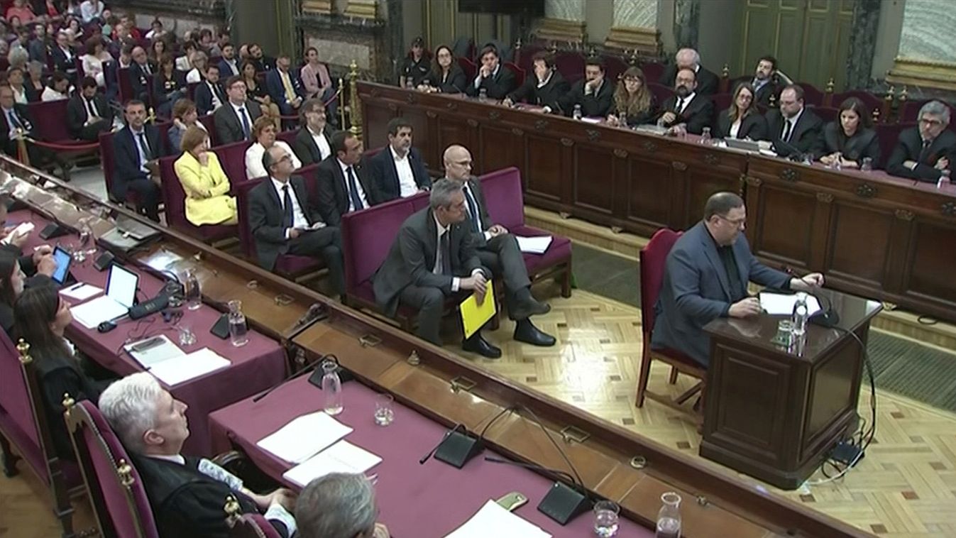 Former Catalan Vice President Junqueras testifies before judges in Madrid