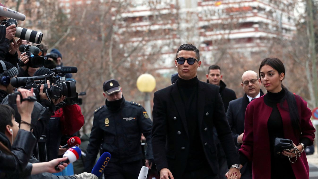 Portugal's soccer player Cristiano Ronaldo arrives to appear in court on a trial for tax fraud in Madrid