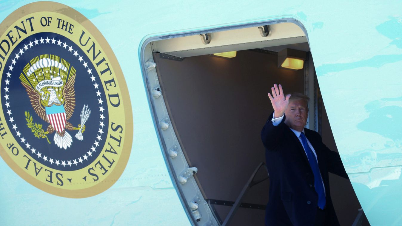 U.S. President Trump departs Washington for travel to Vietnam from Joint Base Andrews, Maryland