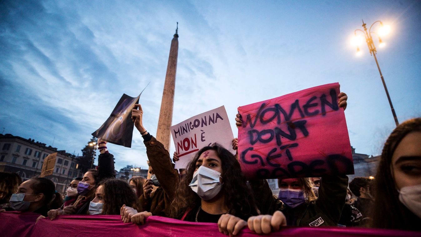 Demonstration against violence on women in Rome