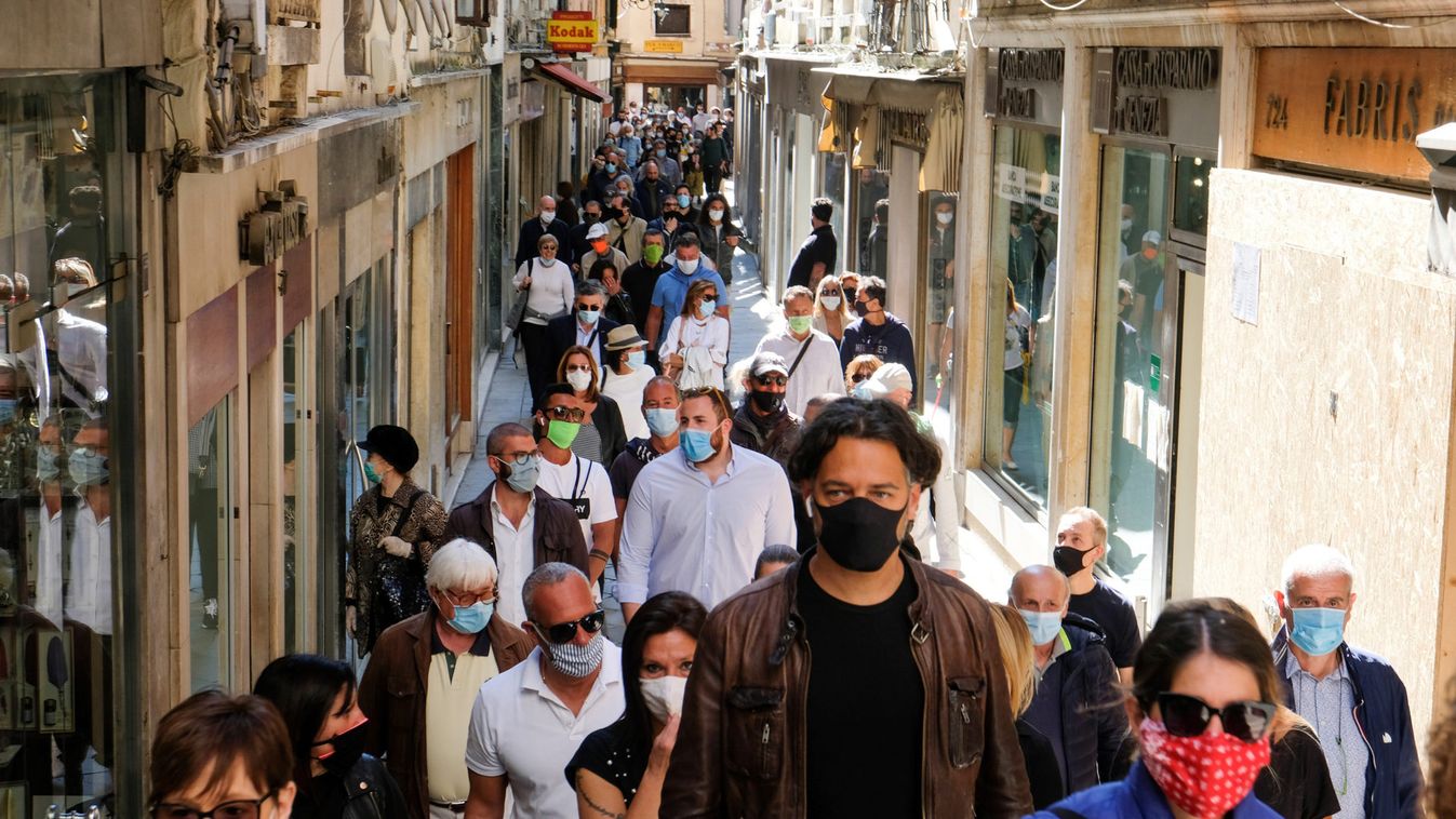 A protest organised by Venetian merchants takes place in the city as Italy begins a staged end to a nationwide lockdown due to the spread of the coronavirus disease (COVID-19), in Venice