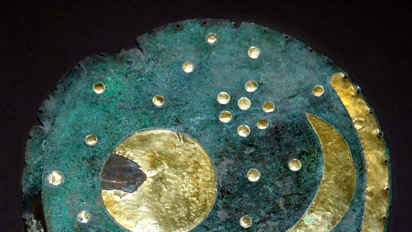 The so called "Star Disk of Nebra", dated to the early Bronze age (about 3,600 years old) is seen af..