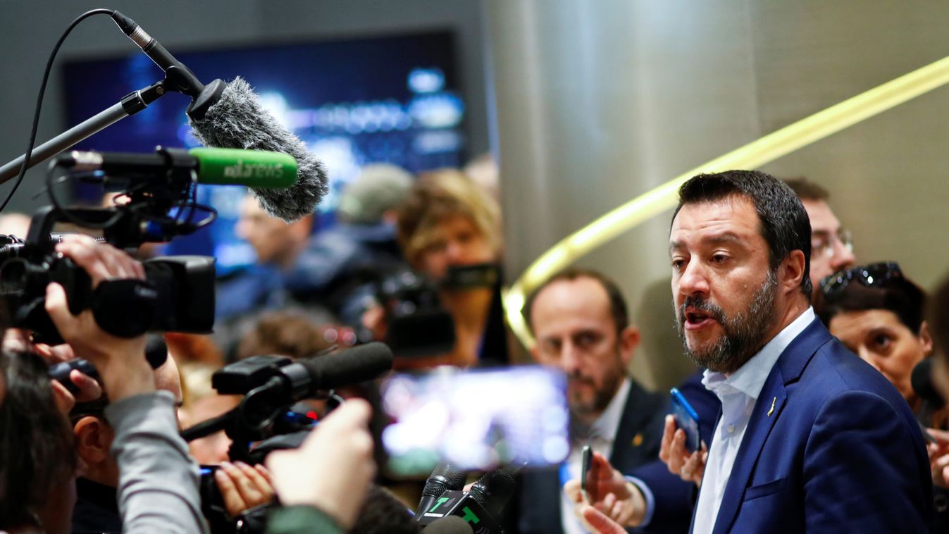Salvini launches the start of his campaign for the European elections, in Milan