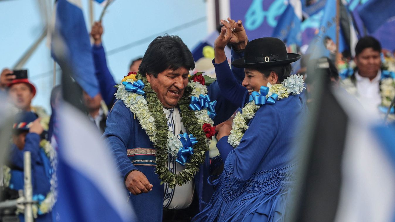 Bolivian President Evo Morales attends campaign rally in El Alito