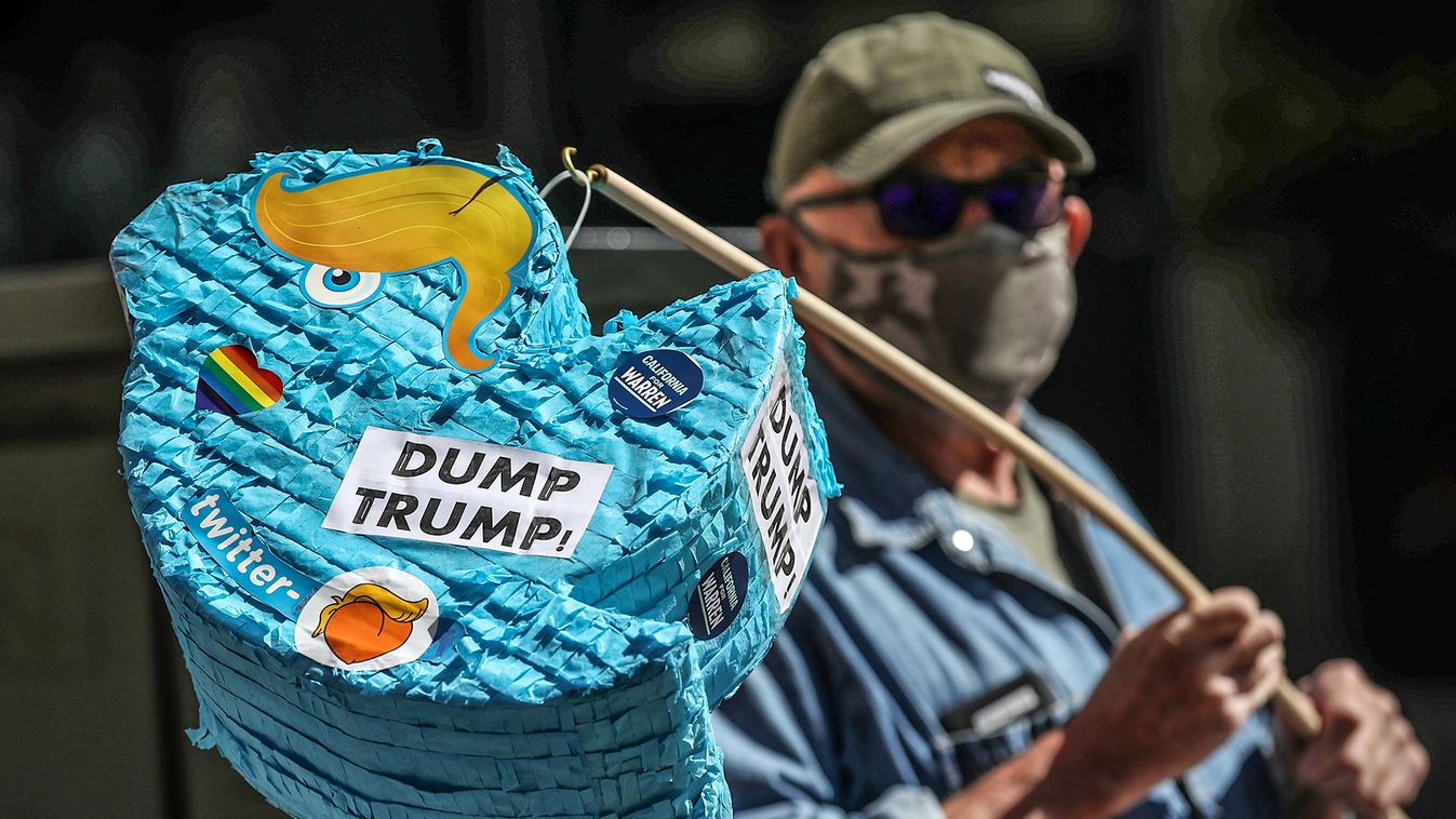 Protesters Destroy Twitter Bird Representing President Trump Outside Twitter Headquarters
