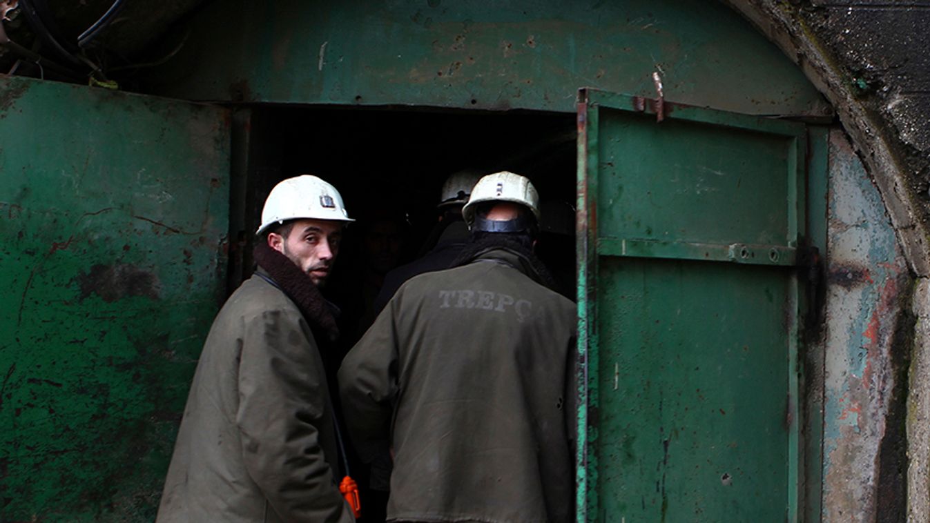 Kosovar miners go on strike in the Trepca mine in north Kosovo