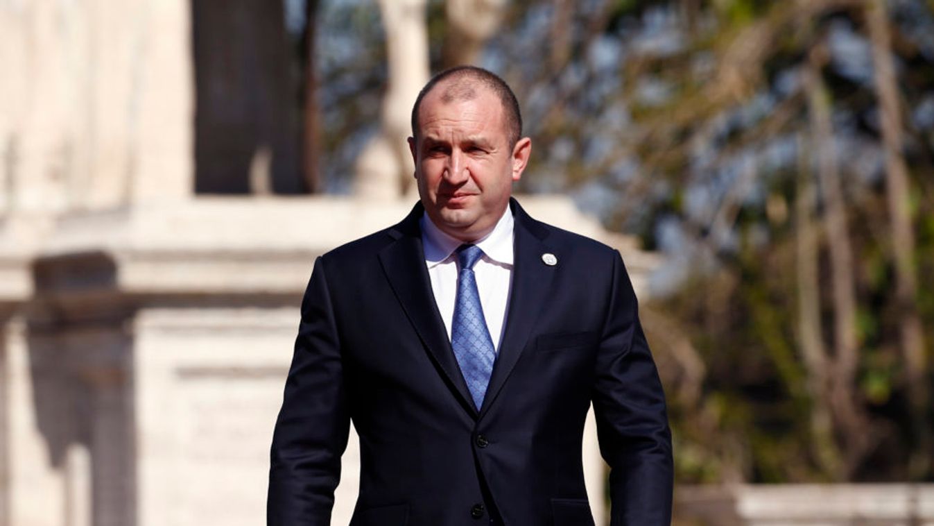 Bulgaria's President Radev arrives at the city hall "Campidoglio" (Capitoline Hill) as EU leaders arrive for a meeting on the 60th anniversary of the Treaty of Rome, in Rome