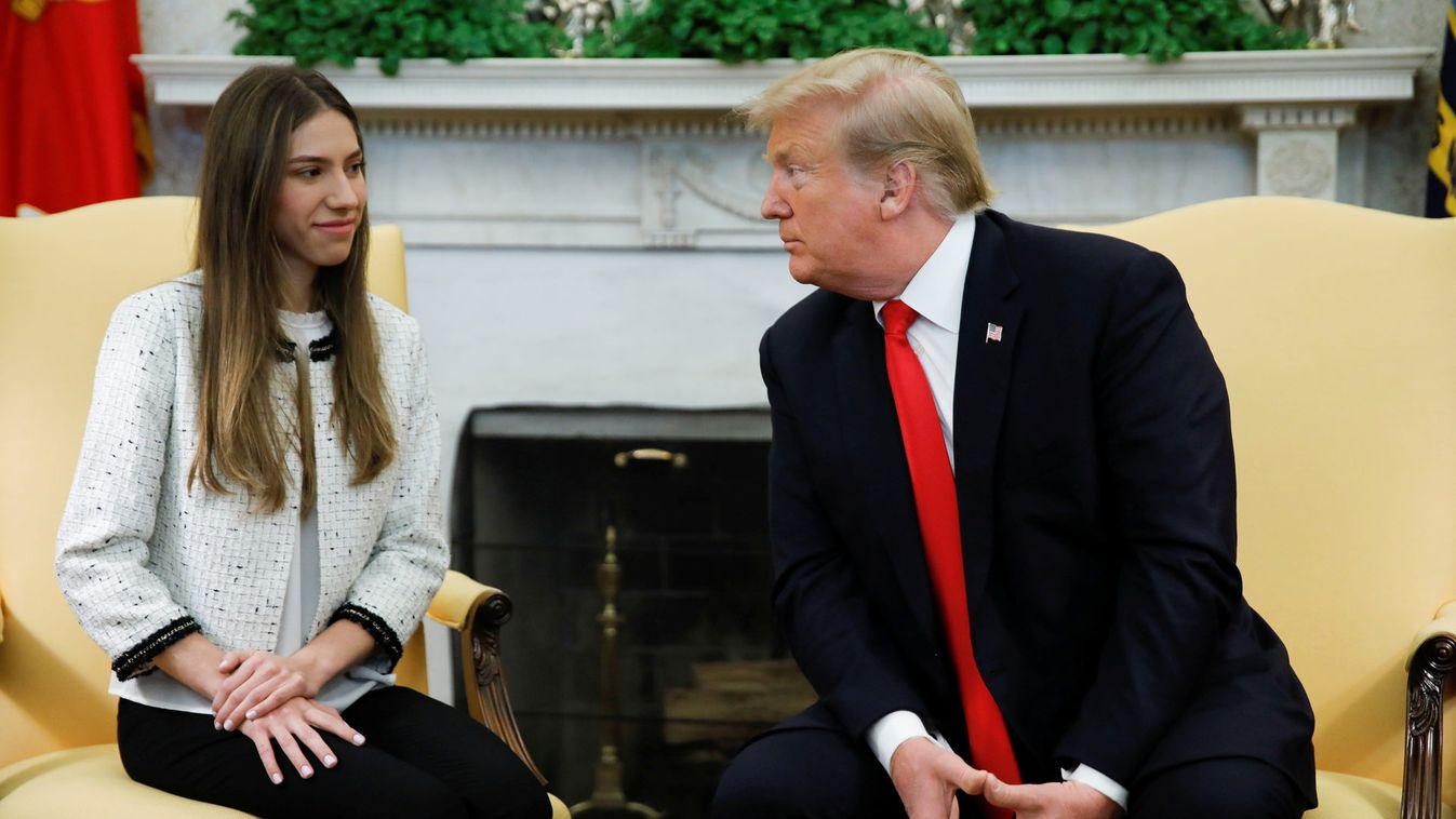 U.S. President Trump meets with Fabiana Rosales, wife of Venezuelan opposition leader Juan Guaido, at the White House in Washington