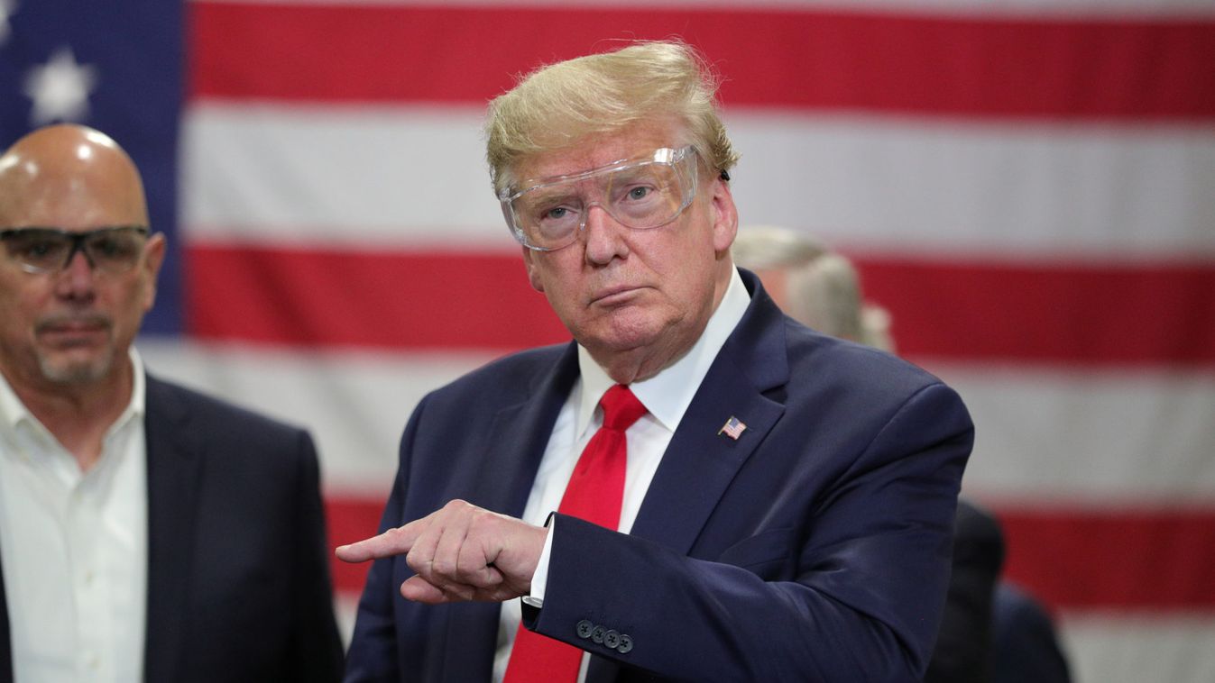 U.S. President Donald Trump visits face mask production facility in Phoenix, Arizona