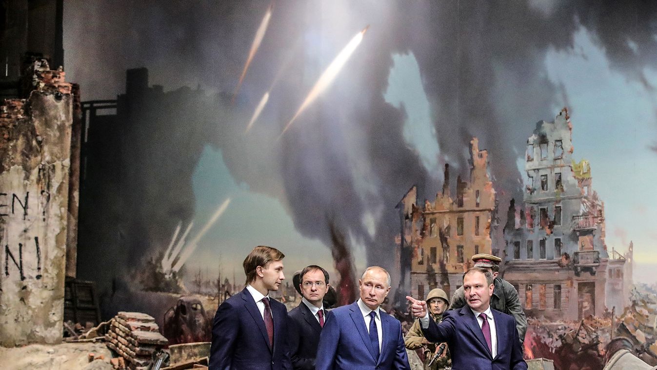 Russian President Putin visits the Victory Museum in Moscow