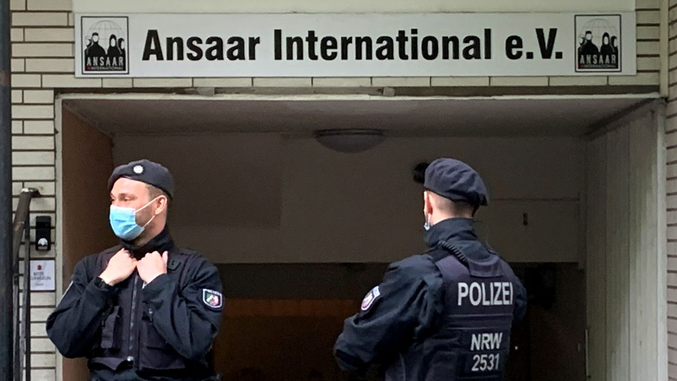 Police secures a building after Germany banned the Islamic organisation Ansaar International in Dusseldorf