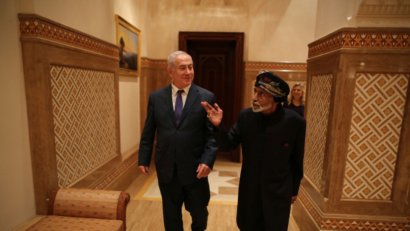 Israeli Prime minister Benjamin Netanyahu visits Sultan Qaboos bin Said in Oman
