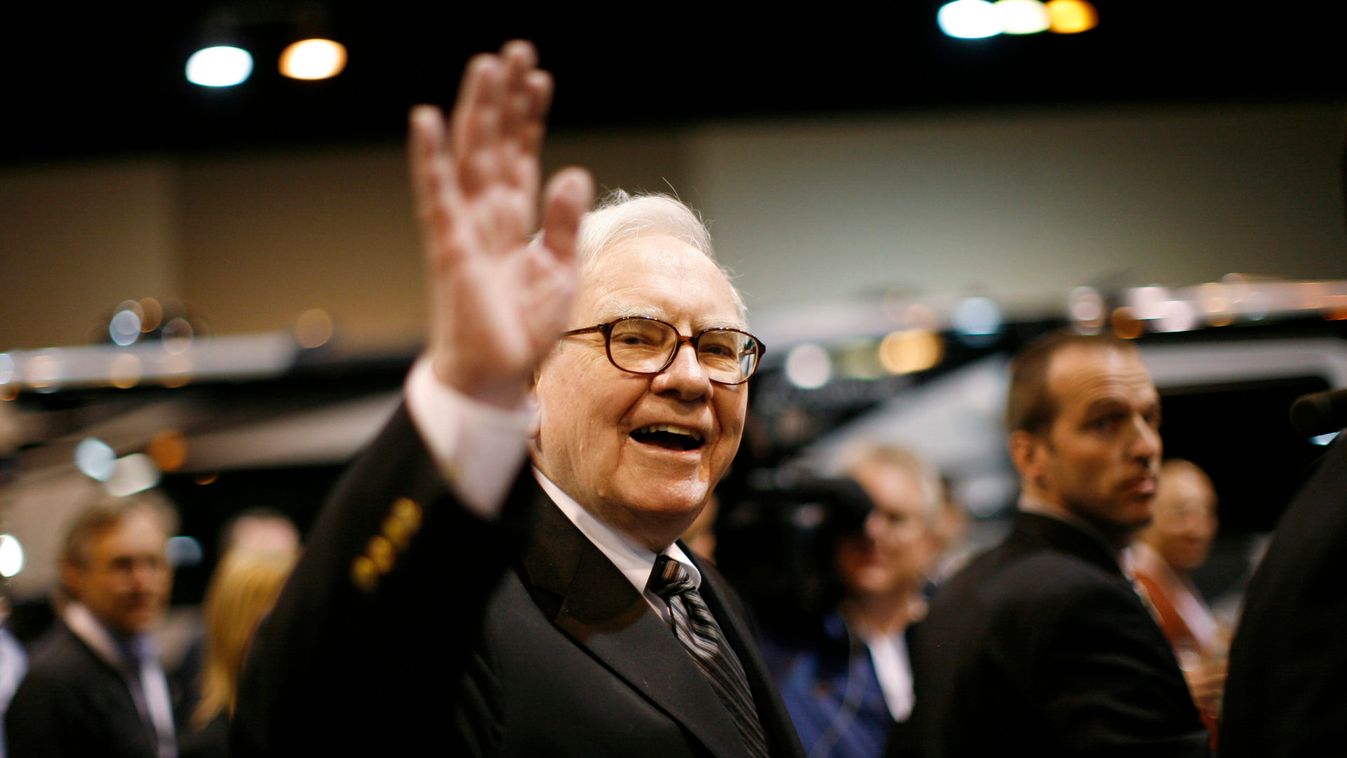 Billionaire financier and Berkshire Hathaway CEO Warren Buffet greets shareholders during the Berkshire Hathaway Annual Shareholders meeting in Omaha