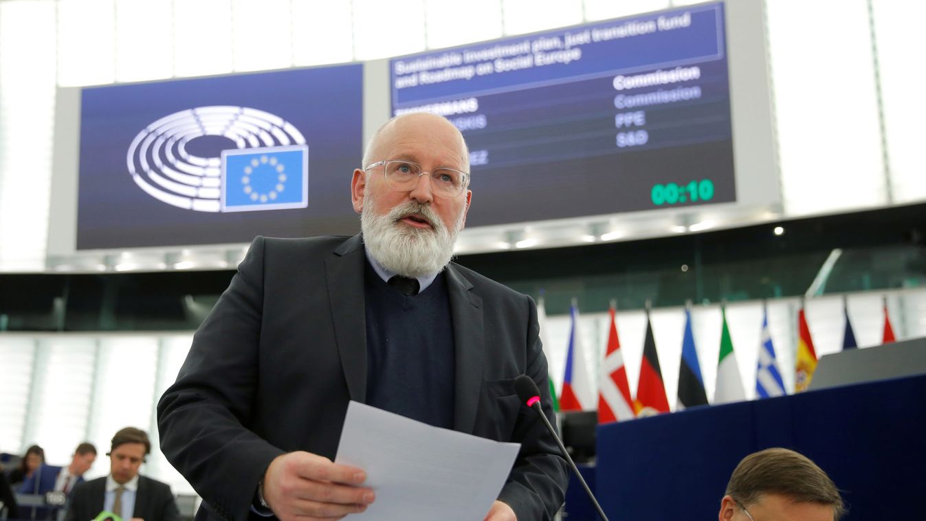 European Commission Vice-President Frans Timmermans addresses the European Parliament in Strasbourg