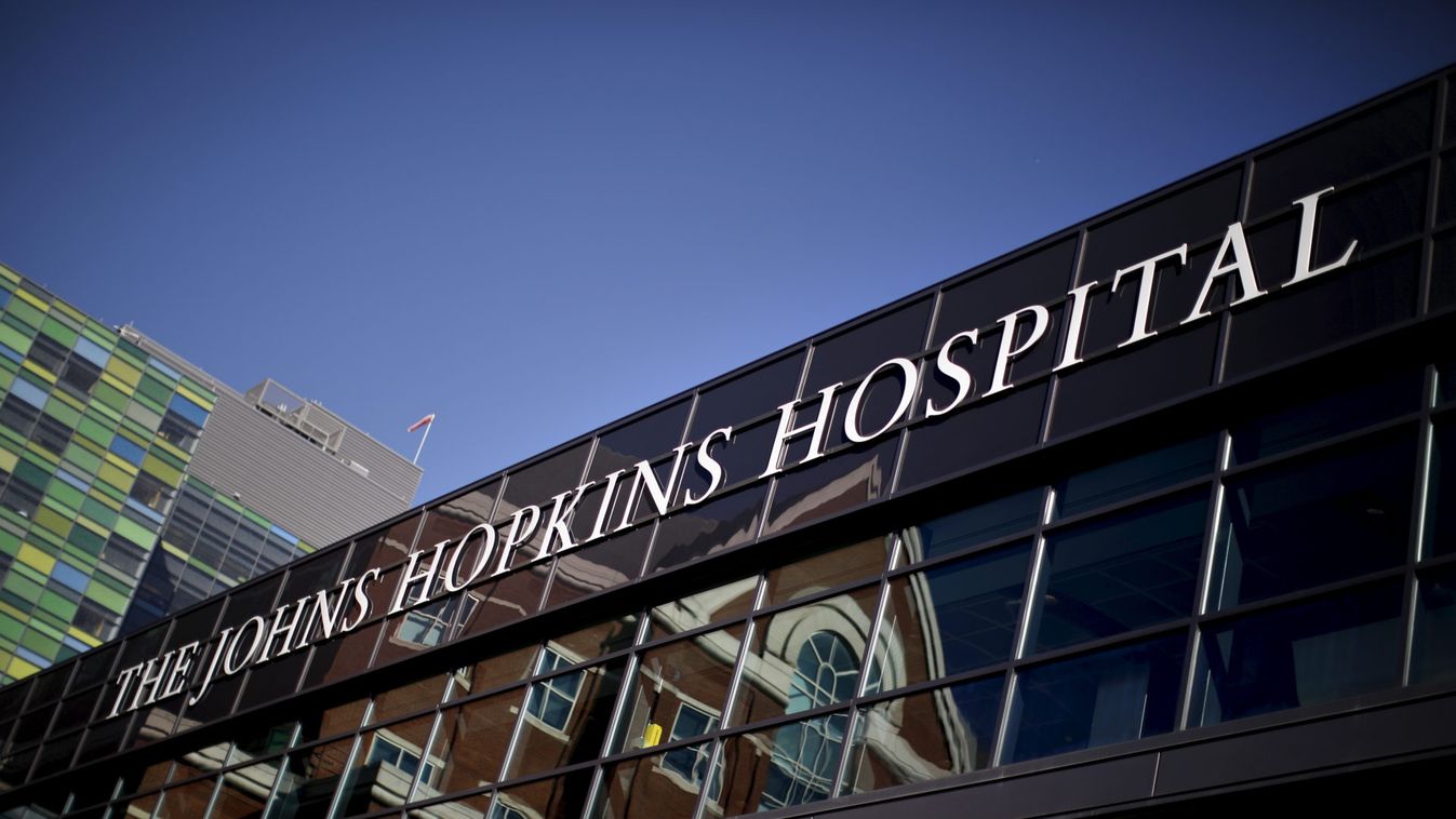The John Hopkins Hospital is seen at a area near the downtown of Baltimore, Maryland