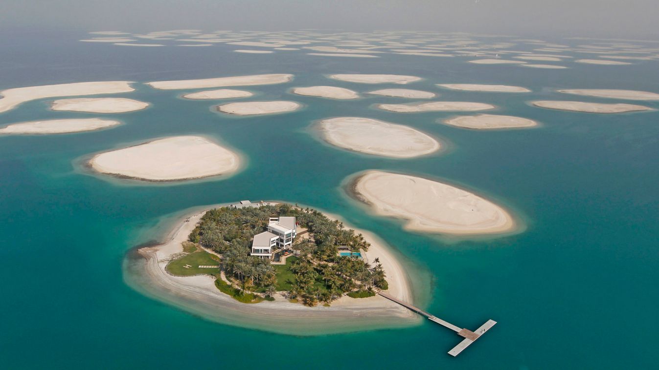 A development is seen on one of the islands on the World Islands project in Dubai