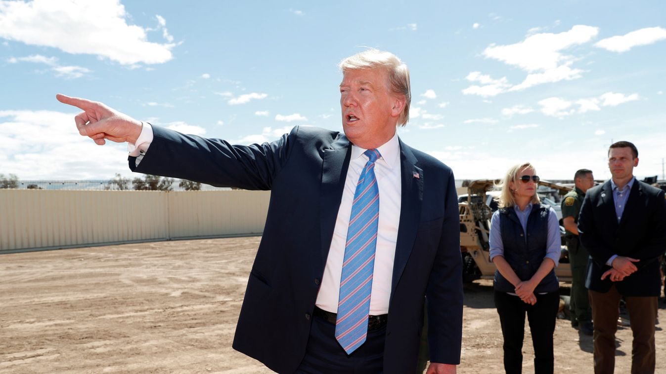 U.S. President Trump visits U.S.-Mexico border in Calexico, California