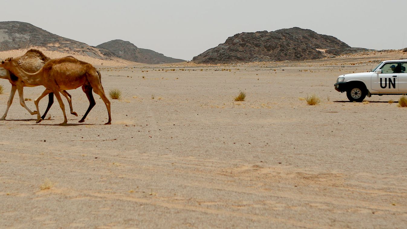 MINURSO Team on Patrol in Western Sahara 