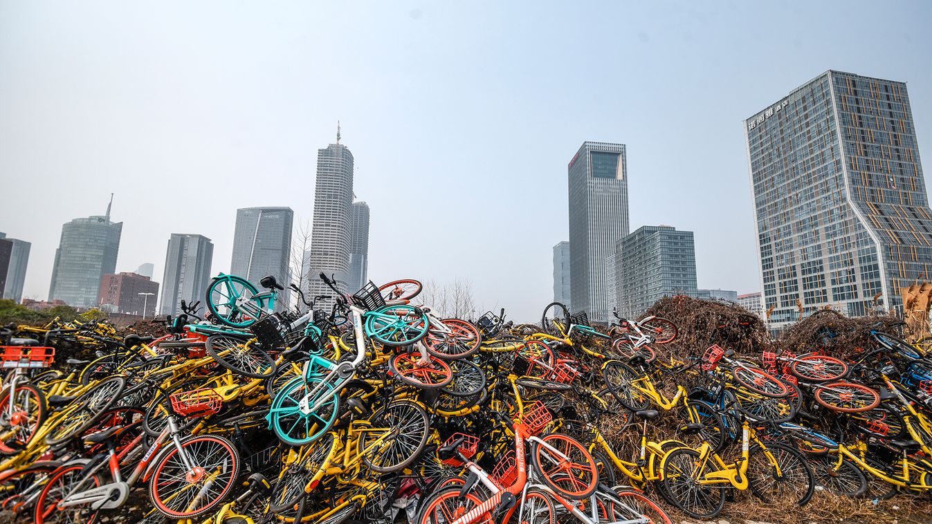 Bicycle Cemetery In Nanjing, China