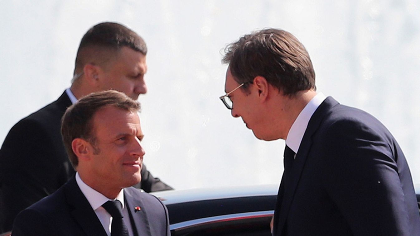 French President Macron visits Serbia