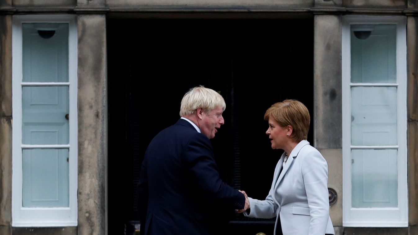 Britain's Prime Minister Boris Johnson visits Scotland