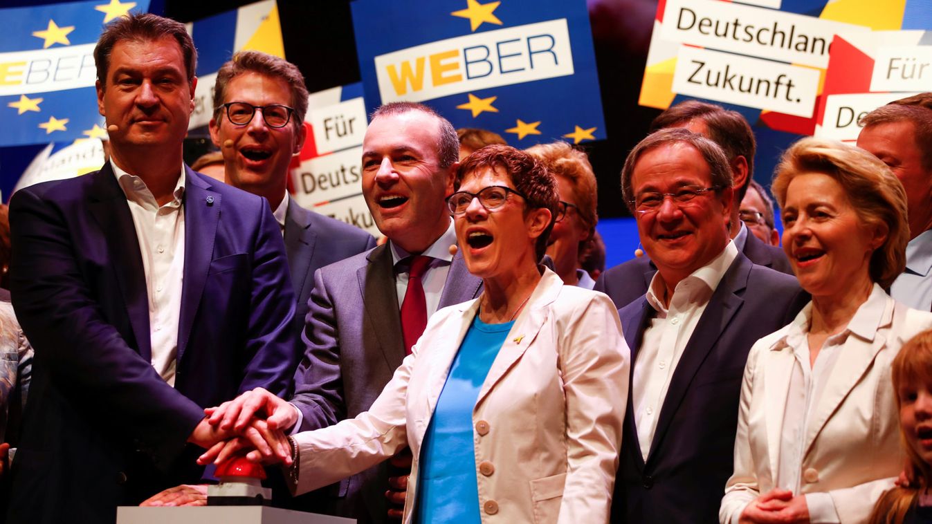 CDU and CSU gather to kickoff their campaign for the upcoming European elections in Muenster