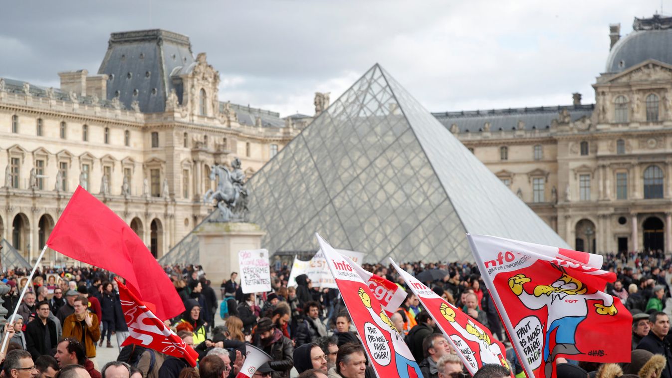 Demonstration against French government's pensions reform plan in Paris