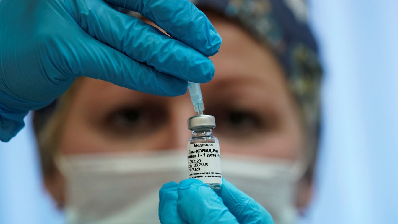 A nurse prepares Russia's "Sputnik-V" vaccine against the coronavirus disease (COVID-19) for inoculation in a post-registration trials stage at a clinic in Moscow