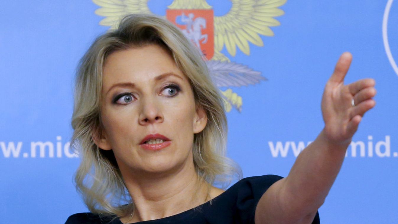 Spokeswoman of the Russian Foreign Ministry Zakharova attends a news briefing in Moscow