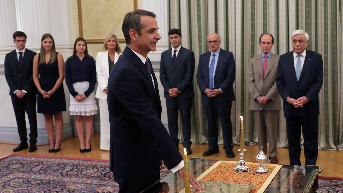 Swearing-in ceremony for Greek Prime Minister-elect Mitsotakis, in Athens