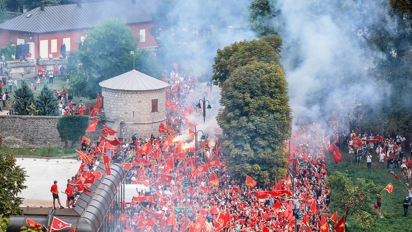 Supporters Of Montenegrin President Gather In Cetinje